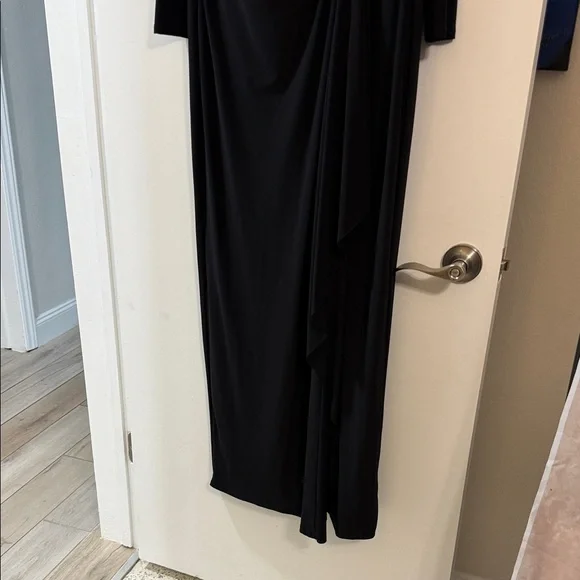 Elegant Black Long Sleeve Dress Ralph Lauren 14 - Picture 7 of 10